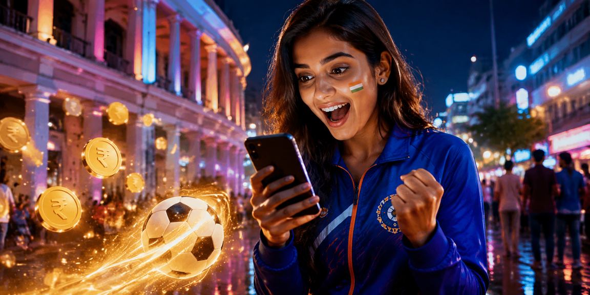 Vibrant IPL cricket night match crowd scene